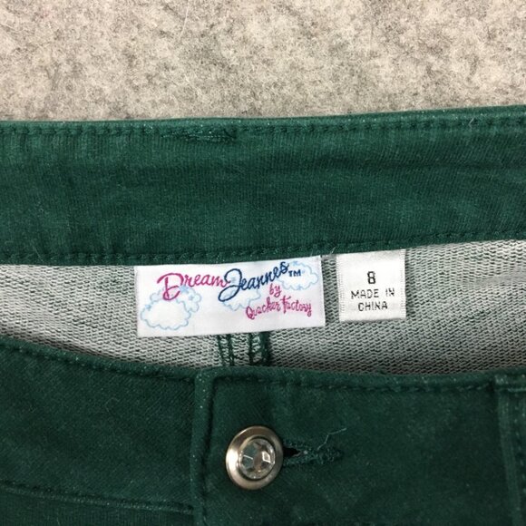 Quacker Factory Dream Jeannes 8 29 High Rise Bootcut Green Stretch Embellished - Picture 11 of 13